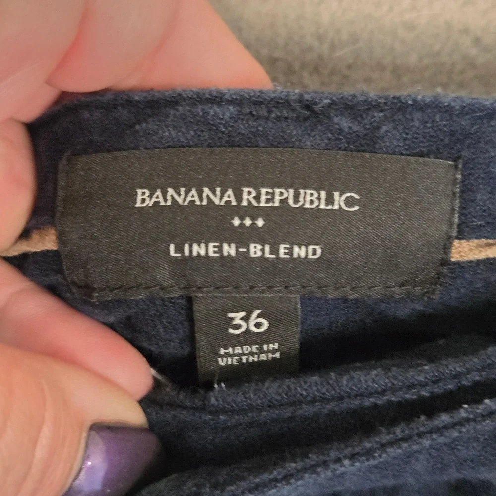Banana Republic Linen Blend Shorts Men's 36 Casual Preppy Coastal Lightweight